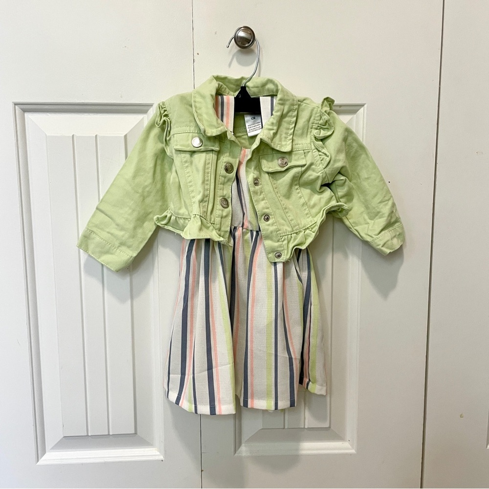 Little Lass | Baby Girl 3-Piece Dress & Jacket Set - Picture 3 of 4